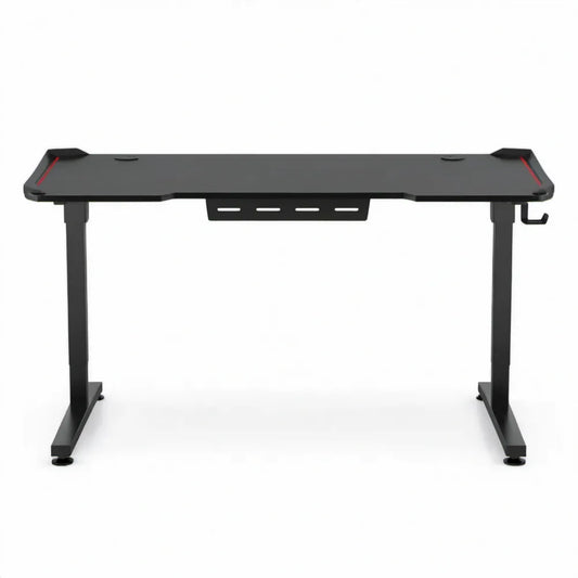 Gamingbureau 140 x 60 x 75 cm Zwart/Rood MDF en Staal
