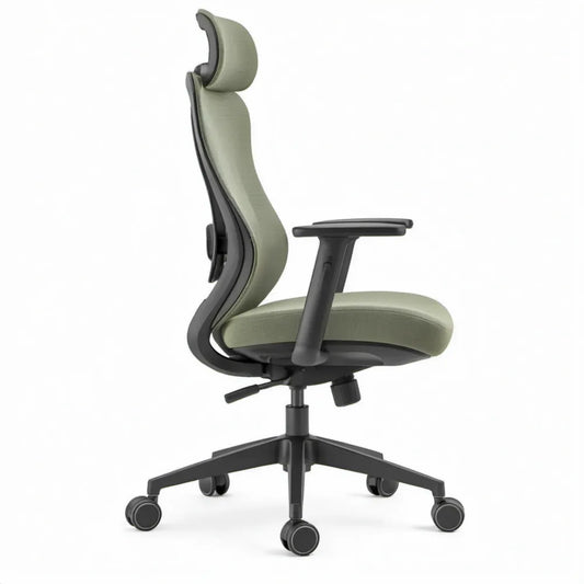 Ergonomische bureaustoel met hoofdsteun Groen/Zwart 68 x 68 x 118-128 cm
